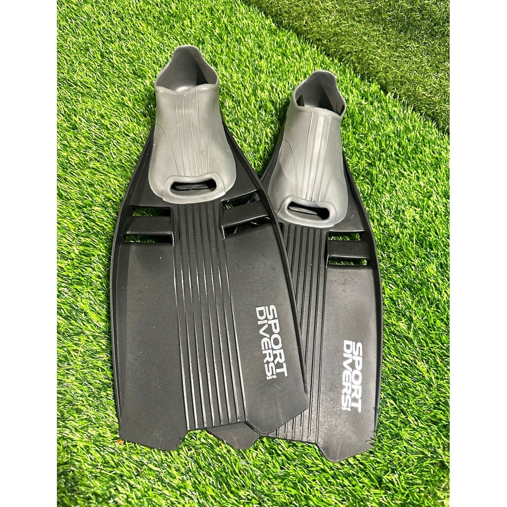 Sport Divers MFG. Swim Fins Pair Black/Gray Sporti Diver